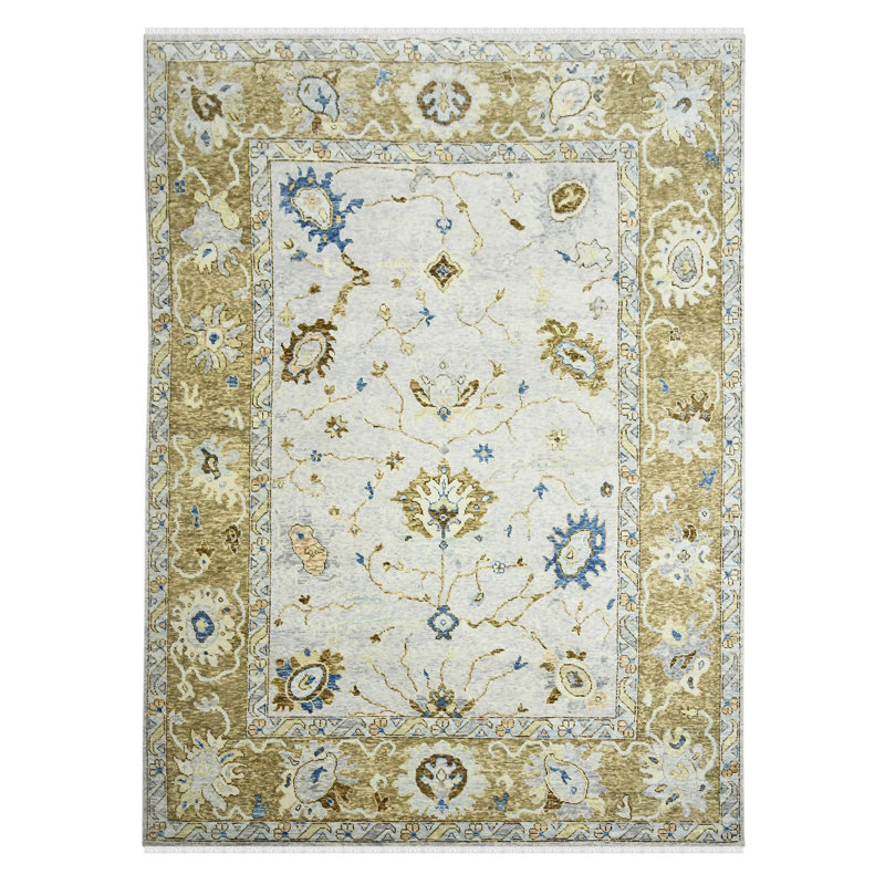 Blu Wool Oriental Indoor Rug, Rectangle 9' x 12'