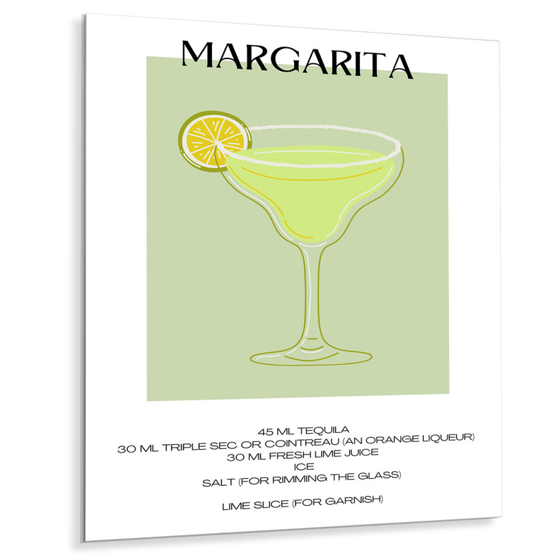 Lime Margarita, cocktail mexicain I - salon d'art mural cocktails, Sans cadre, H 32 po x l 16 po