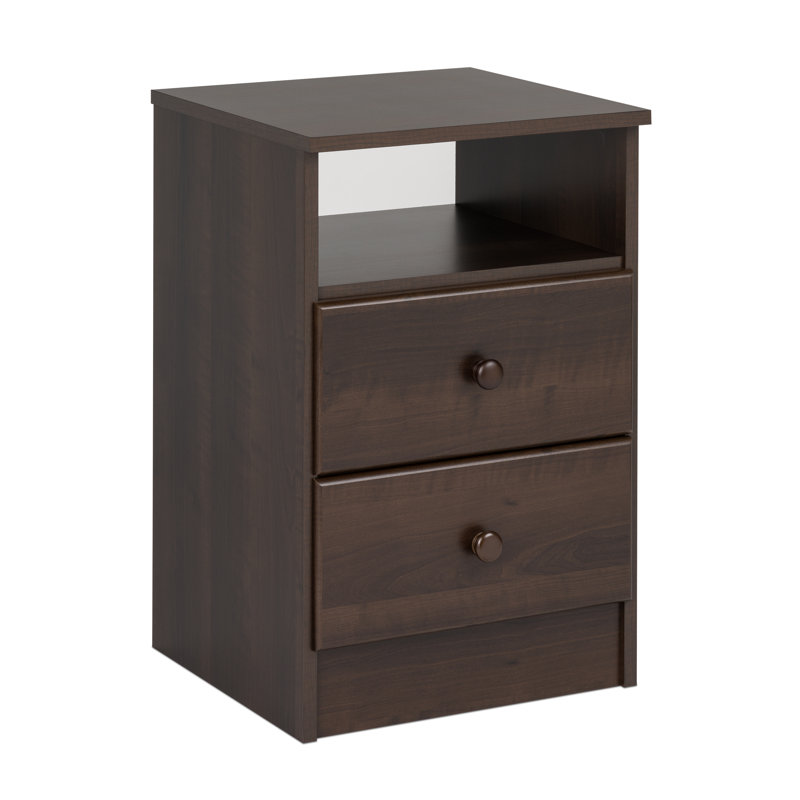 Table de chevet 2 tiroirs Mcclarrie, Expresso riche