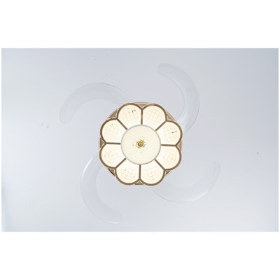 Ventilateur de plafond 48 "avec pales rétractables, ventilateur de plafond intérieur avec lumière avec télécommande, moteur réversible silencieux, 6 vitesses, 3 pour le salon de patio, la chambre à coucher, le bureau, l'intérieur