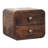 Solid Wood Mini Curved Wall-Mounted Bedside, 2-Drawers