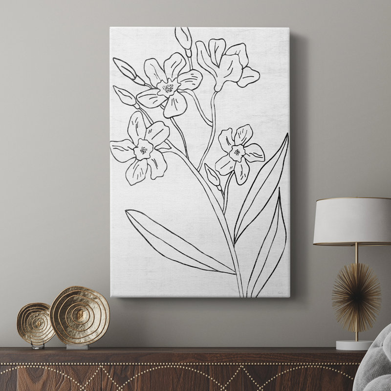Esquisse botanique II - galerie sur mesure Cavas, H 12 po x l 8 po