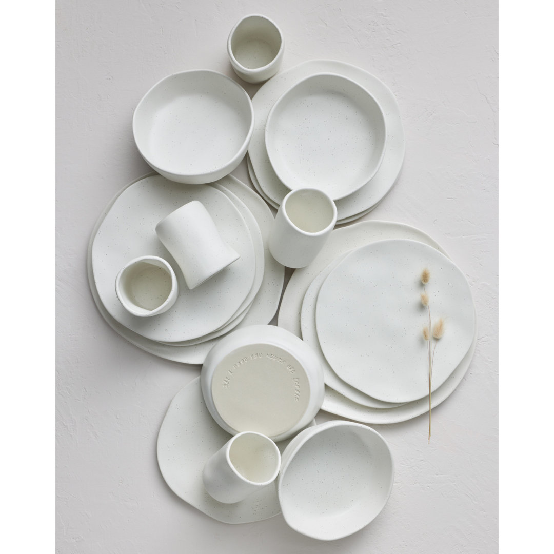 Stone by Mercer Project Hekonda Debossed 16-Piece Dinnerware Set Stoneware Stone By Mercer Project 