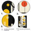 «Paradise Of Sound Retro Abstract Yellow Black I», reproduction sur toile géométrique moderne-1255422836-1255422837