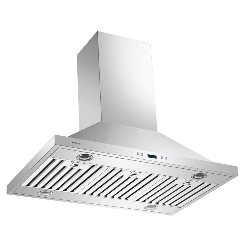 Cavaliere 36" Stainless Steel 494 CFM Ducted (Vented) Island Range Hood with Baffle Filter