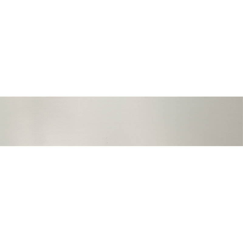 Plaque coup de pied, Nickel satiné - aluminium, H 6 po x l 30 po x P 0,05 po