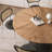 Retro Minimalist Round Walnut Dining Table-104848840