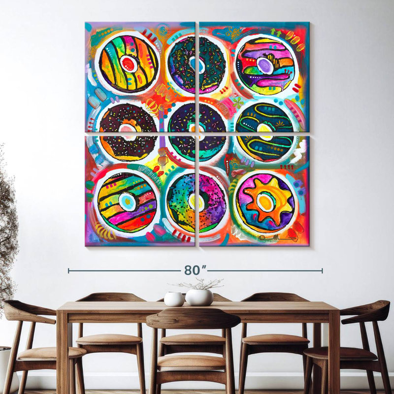 Yarlin Doughnuts Patterns, 74" H x 74" W