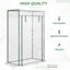 Mini Greenhouse with PVC Cover, Tomato Greenhouse with Roll-up Door, Outdoor Grow House Small Green House 100 x 50 x 150cm