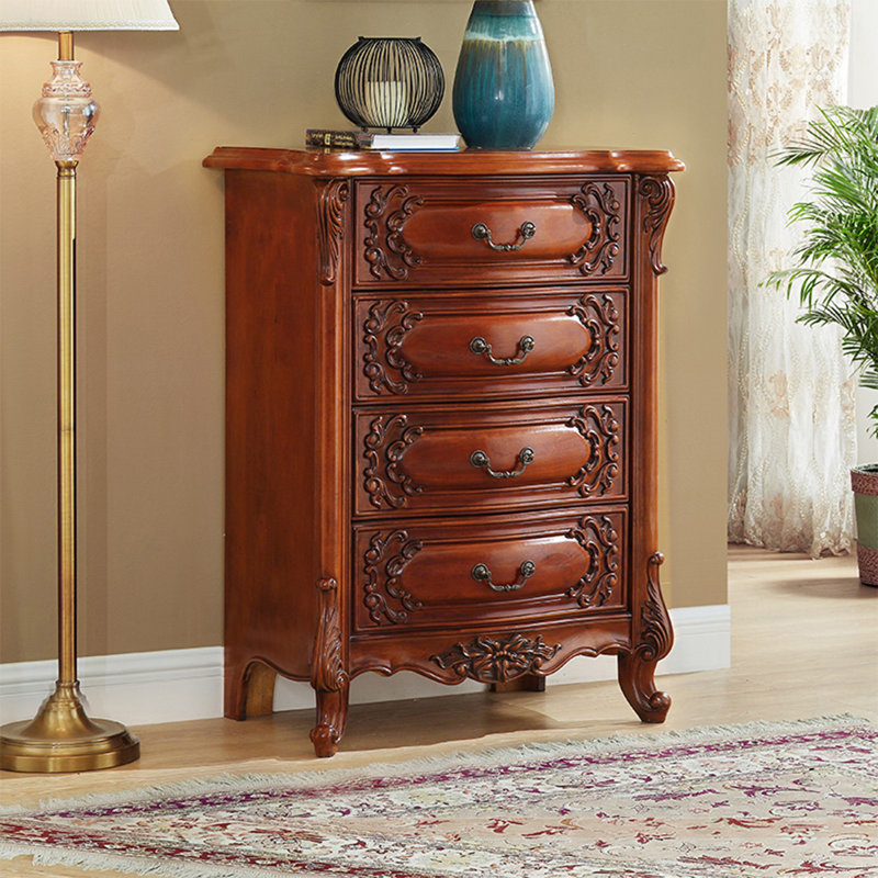 Commodes et commodes rectangulaires en bois massif cerisier