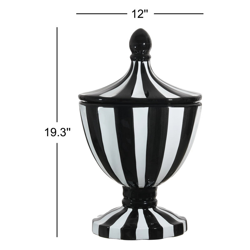 Pots terre cuite noir/blanc 19,3" Knoxville