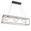 Sinclair 42.25" LED 3 Light Linear Pendant 3000K in Black/Gold Leaf