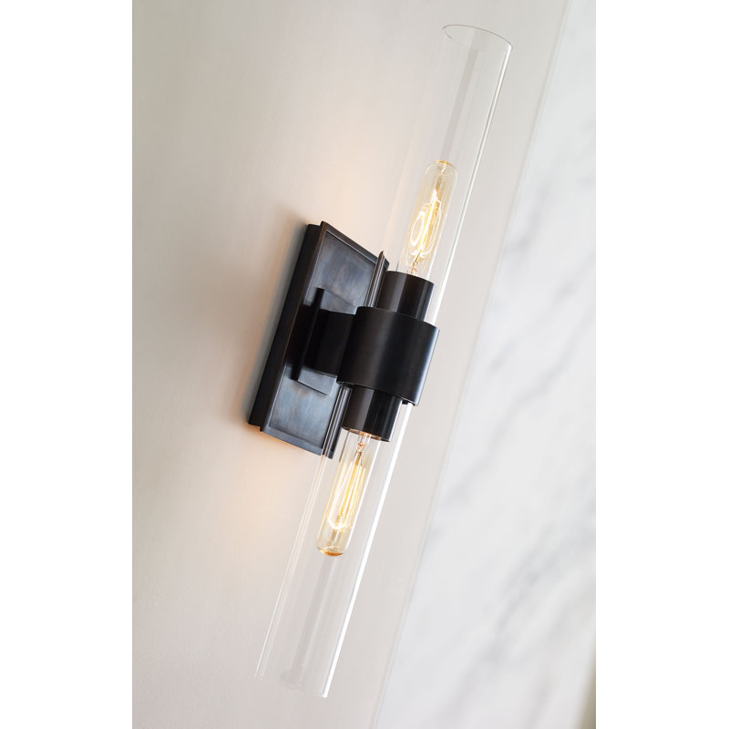 Ian K. Fowler Presidio Petite Double Sconce, Bronze, Clear