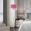 Lampe sur pied en métal chromé avec abat-jour 65,75 po pour salon, lampe sur pied pour chambre à coucher