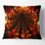 Abstrait fleur fractale orange - coussin imprimé floral-29597986-29597990