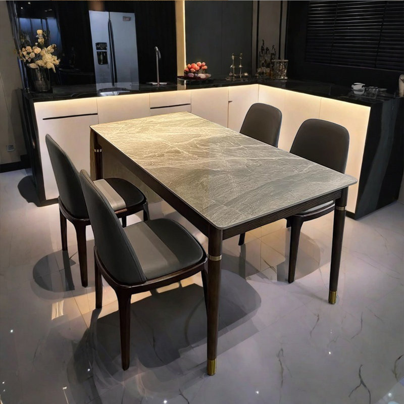 Nordic style rectangular solid wood rock table, 29.53"H x 70.87"L x 35.43"W