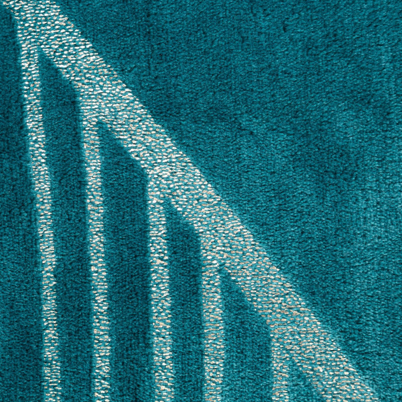Polyester Geometric Shapes Bedspread, Turquoise