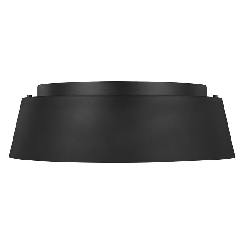 Moosup Glass Flush Mount, Midnight Black