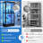 63" Freestanding 4-Sided Glass Display Cabinet With Magnetic LED Light Strip-1040898382