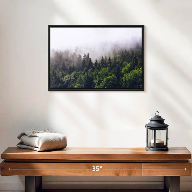 Misty Pine Forest, 13" H x 19" W