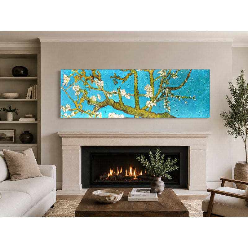 Fleurs d'amandier (1890) - Art mural sur toile panoramique, 60" W x 20" H
