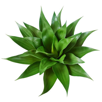 Adcock Artificial Agave Plant - 20 Inch Realistic Faux Agave, Set of 2, Fake UV Resistant Succulent - Modern Artificial Plants for Porch Patio Decor