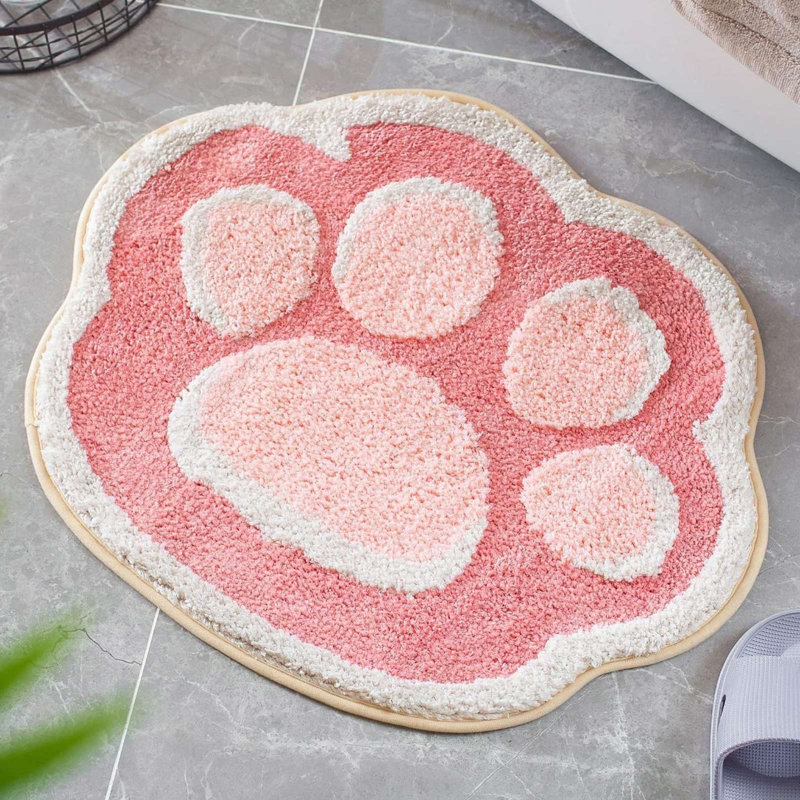 Joli tapis absorbant pour salle de bain, E