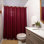 Rideau de douche uni 71 x 74 Parke - résistant à l'eau - tissu 100% polyester