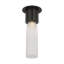 Kelly Wearstler Volver 1-light Small Ceiling Flush Mount in Bronze with Clear Etched Glass shade-604665867-604665866