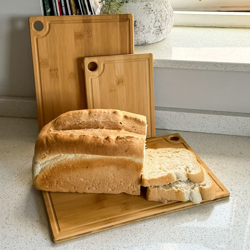 Ervine 3-Piece Bamboo Chopping Board Set