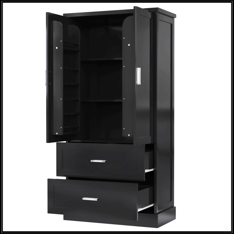 Tall Bathroom Storage Cabinet, Black