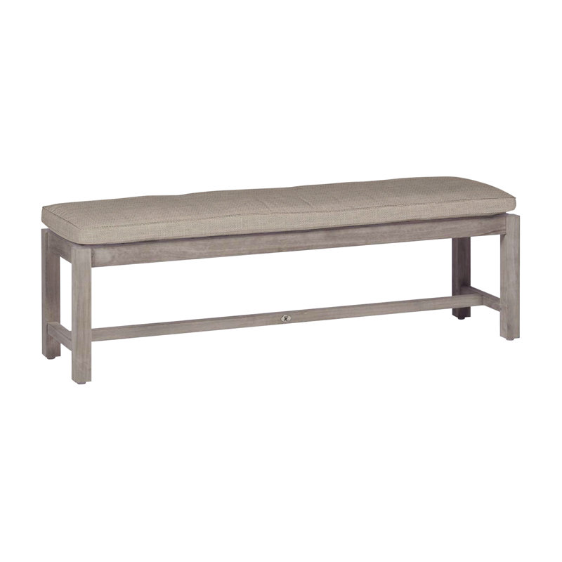 Banc d'extérieur sans dossier 59 po Club, Huître teck, Lin Dove Sunbrella®, Welt