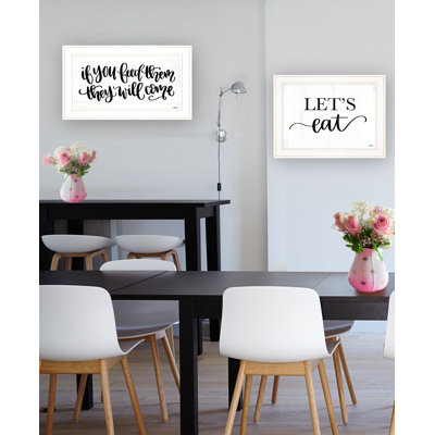 Ensemble d'art encadré vignette 2 pièces «Let's Eat / Nourrir eux» par Imparfect Dust
