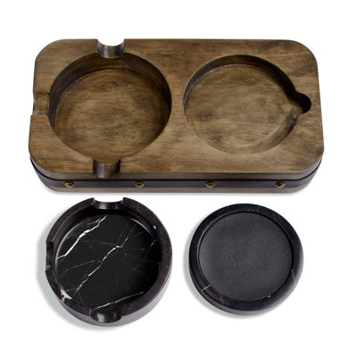 Single Barrel Cigar Ashtray and Whiskey Coaster