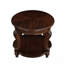 Table de bout ronde rétro avec tablette, table d'appoint pour canapé en bois massif, assemblage facile pour le coin salon