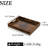 Brown Decorative Serving Trays: Rustic Brown Rectangle Tray Decor With Cutout Handles For Coffee Table Ottoman Living Room Kitchen Home Decor