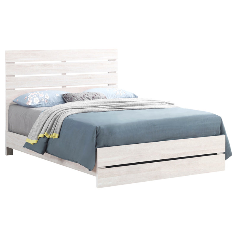 Geary Coastal White Eastern King Panel Bed