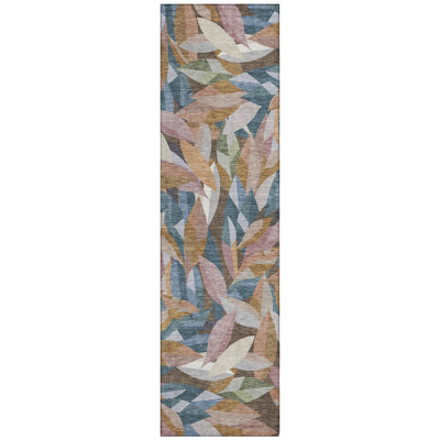 Machine Washable Indoor/Outdoor Jozwiak ACN2383 Floral Rug