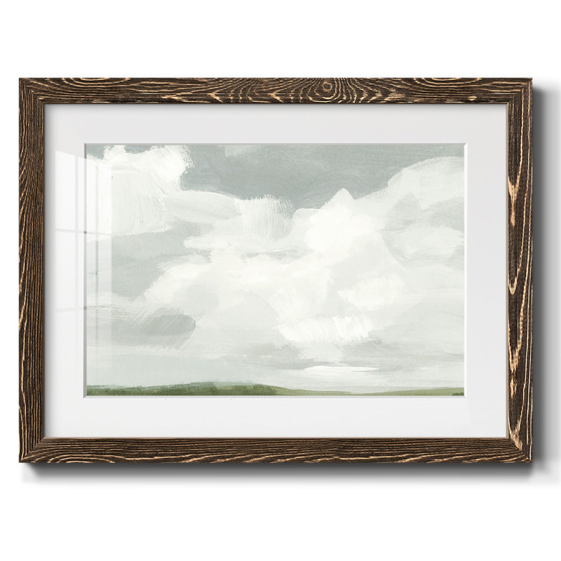 Gray Stone Sky I, impression sur papier, Noyer, H 22 po x l 32 po x P 1,5 po