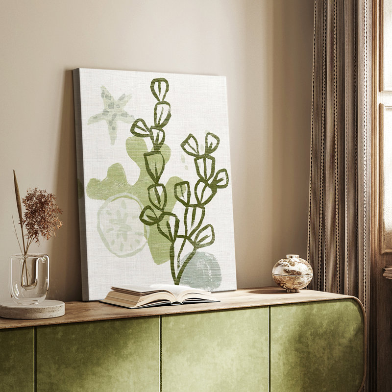 Coral Blockprint I - galerie sur mesure, H 60 po x l 40 po