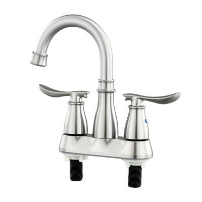 Double Handle Bathroom Sink Faucet with Drainer