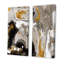 Vagues de marbre doré et noir II - ensemble d'art moderne de 2 pièces-460613512