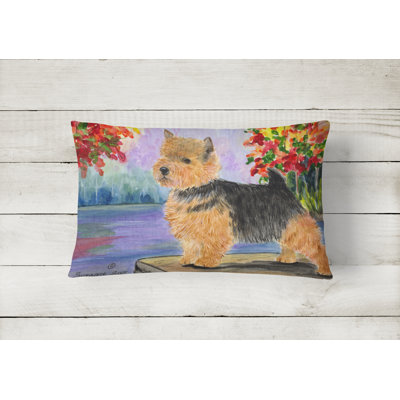 Norwich Terrier Outdoor Reversible Throw Pillow