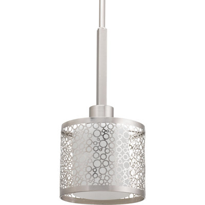 Komal 1 - Light Brushed Nickel Single Pendant