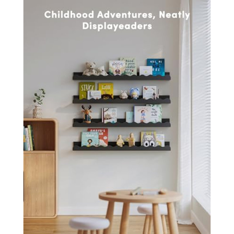 Tablettes Nusery (23 pouces, noir)