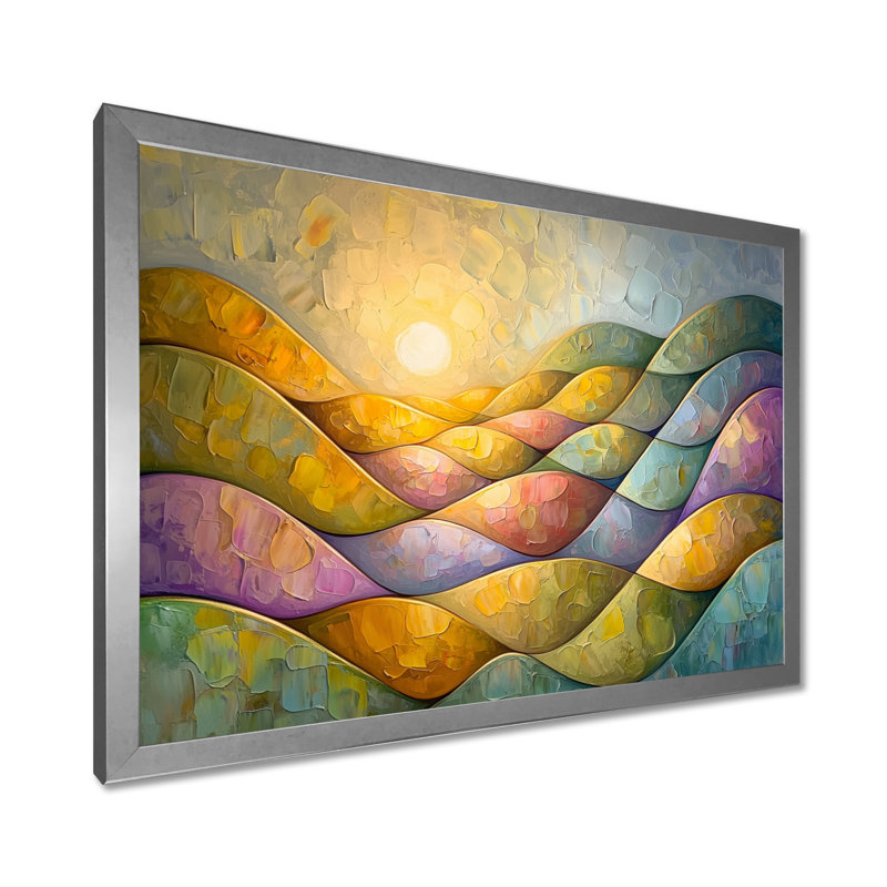 Minimal Peaks of Nature Abstract Landscape IV - Abstract Minimalisme, art mural, H 12 po x l 20 po, Cadre simple