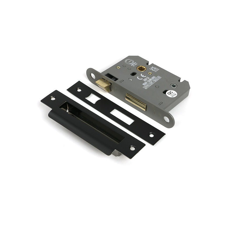 Polished SS 3" Heavy Duty Bathroom Mortice Lock, Aged Bronze