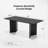 7-Piece Rectangular Dining Table Set With 6 Upholstered Dining Chairs 67" 6-Person Double Pedestal Dining Set-1404007393-1404007407