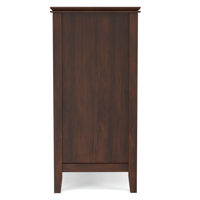 Meuble télé haut en bois massif Artisan, Noir