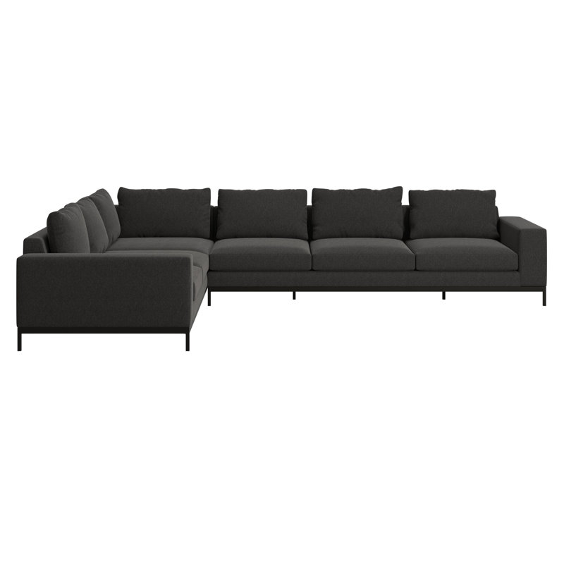  Sunbrella Sectional Sofa, Charcoal Gray